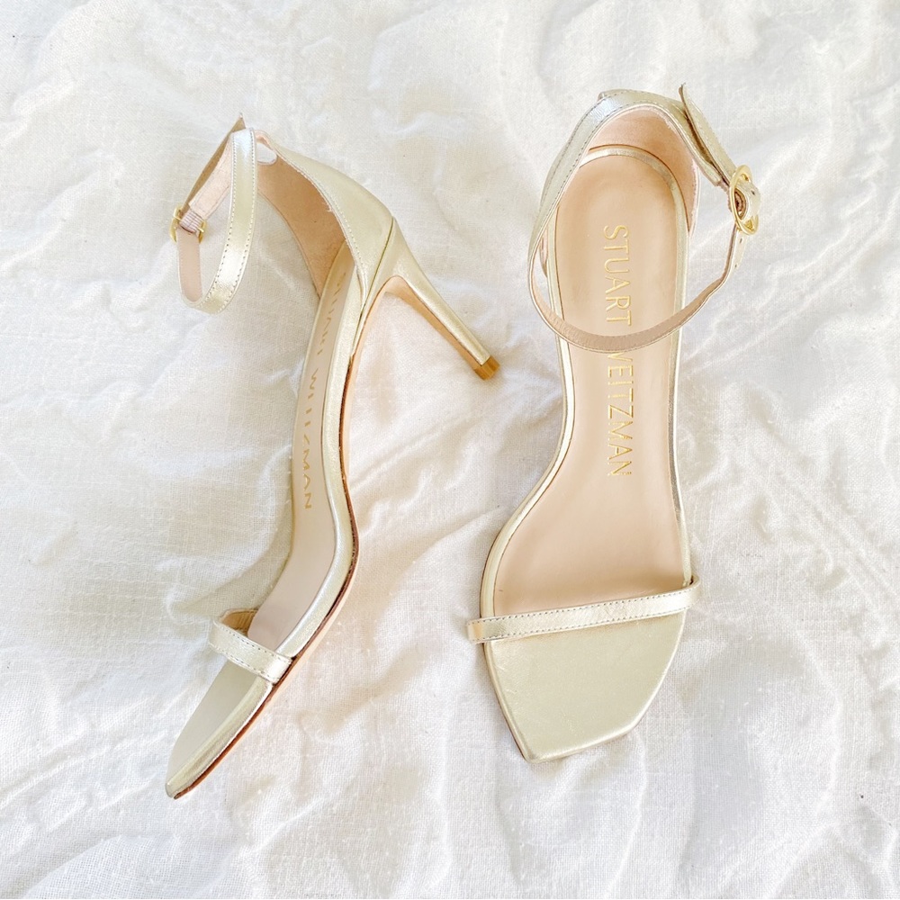 Stuart Weitzman Nudistcurve Heels Size 5 New $475 - image 5